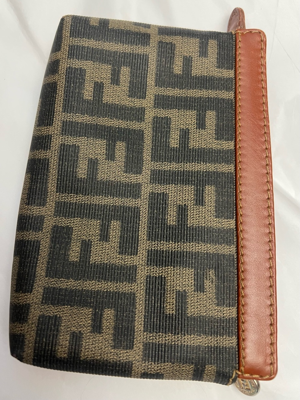 Fendi Zippered Small Pouch or Wallet with Zucca Pattern and Leather Trim, EUC - Picture 16 of 16